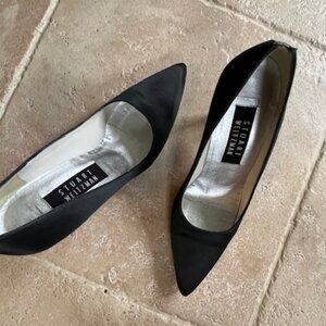Stuart Weiztman satin Dress heels with added rhinestones